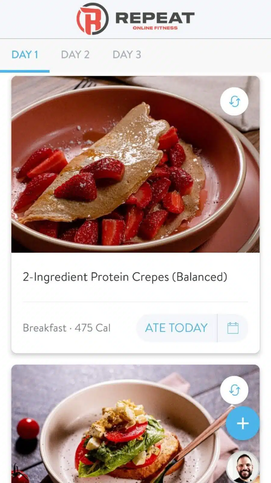 meal plan που περιλαμβάνεται στο transform cross training